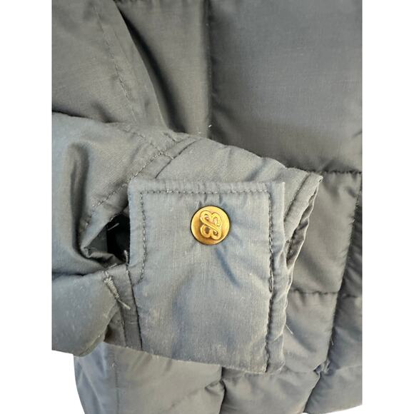 Vtg Eddie Bauer Goose Down Jacket Coat Snaps Puffer Snaps Chambray Blue Shacket - Picture 9 of 14